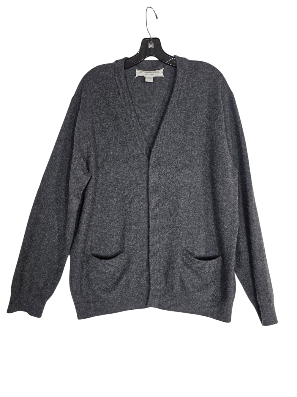 Michael Kors Cashmere Knit Charcoal Snap button Cardigan